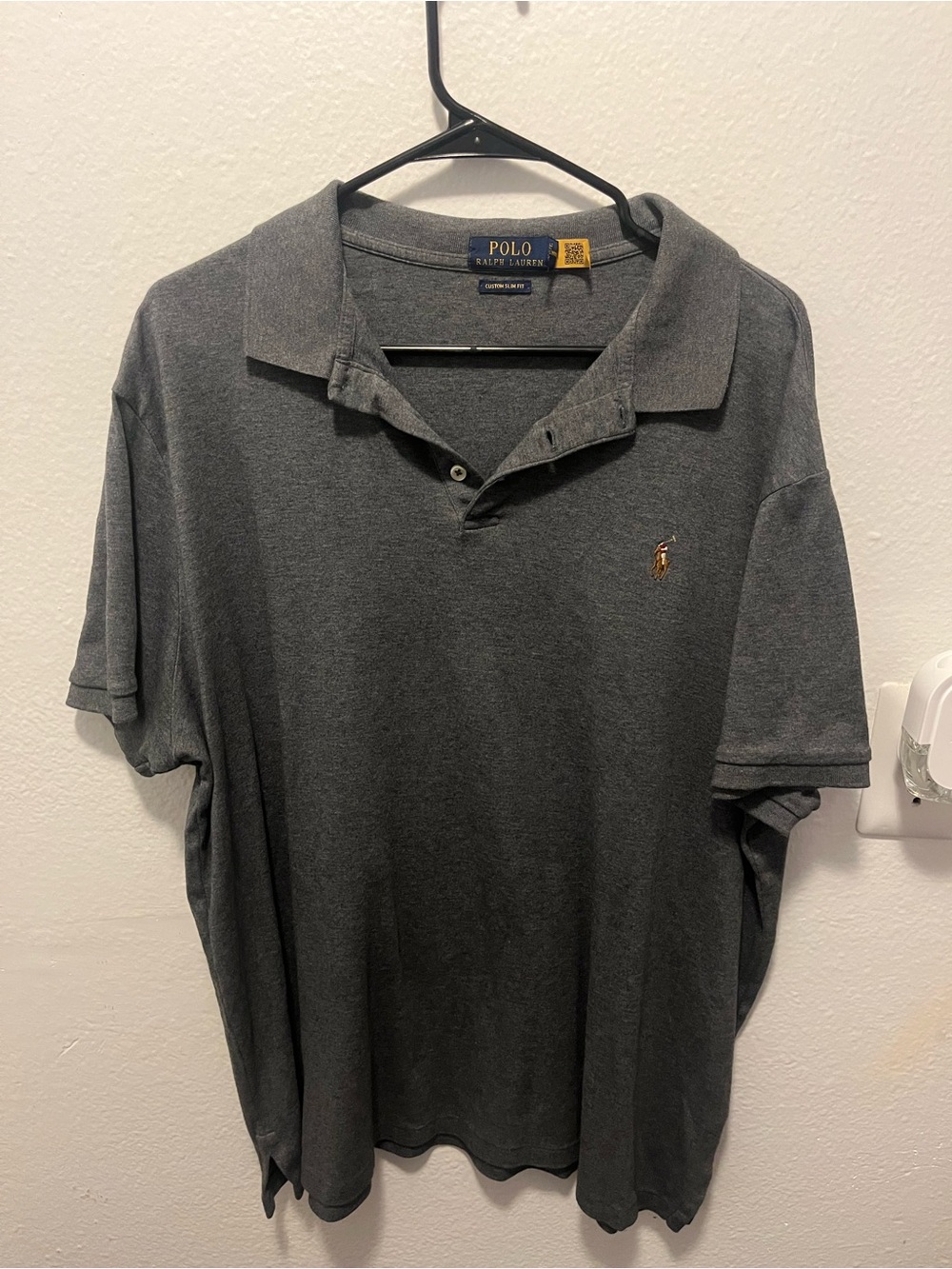 Ralph Lauren Men's Dark Gray Polo with Gold Pony